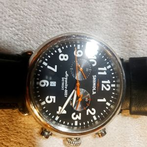 Shinola THE RUNWELL CHRONO 47MM men's black watch